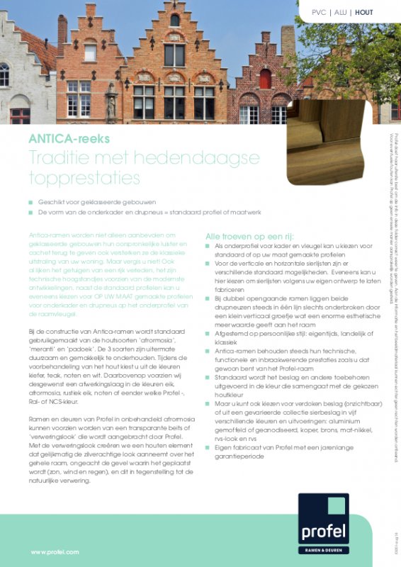 Profel hout Antica reeks folder