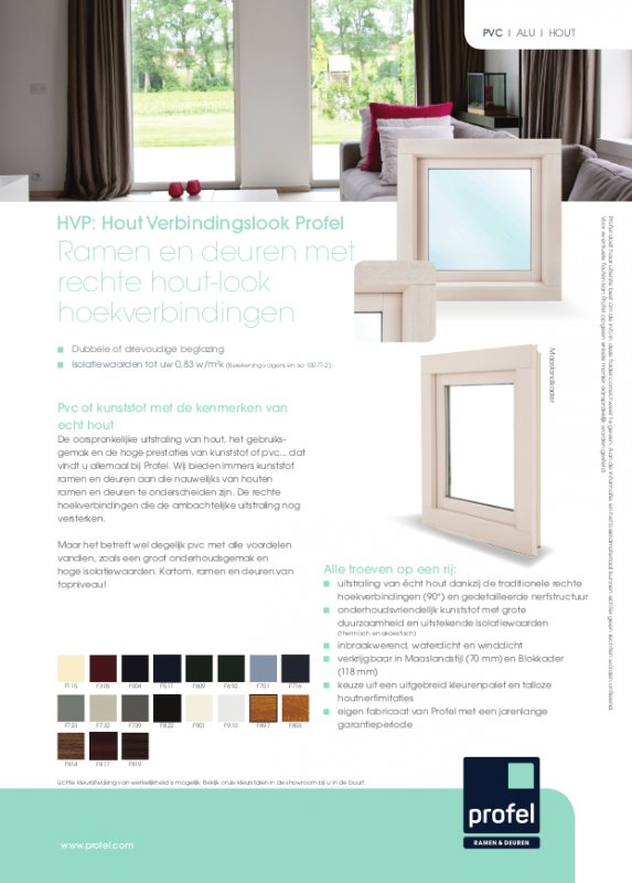 Profel pvc hout verbindingslook